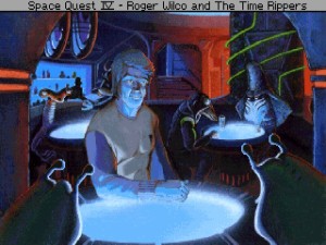 This is Roger in the introduction talking to some aliens that he's "befriended" through the ancient ritual of "buying them a free round."