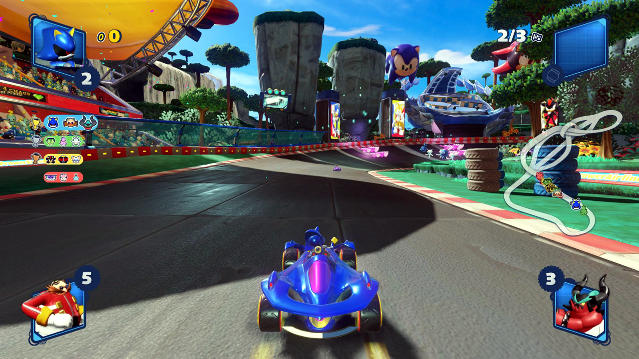 "Team Metal Sonic", racing on the new Wisp Circuit course. 